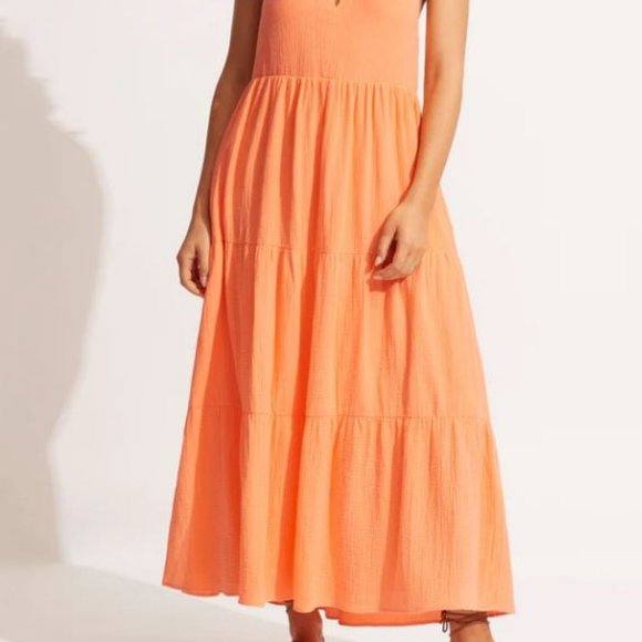 NWT Seafolly Cantaloupe Halter Neck Dress SIZE S M L XL - Picture 5 of 6